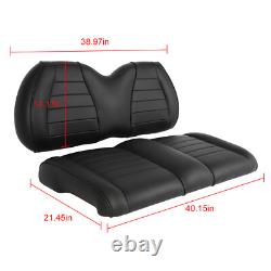 Golf Cart Front Seat Bottom & Back Cushion Set for Club Car Precedent Black