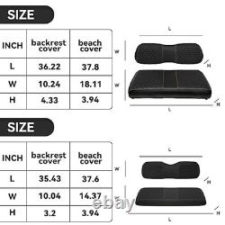 Golf Cart Front and Rear black Fits Club Car DS 2000.5 up Front and Rear Seat