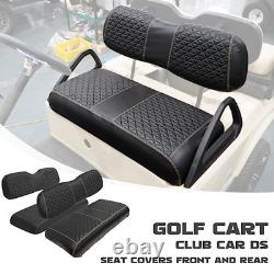 Golf Cart Front and Rear black Fits Club Car DS 2000.5 up Front and Rear Seat