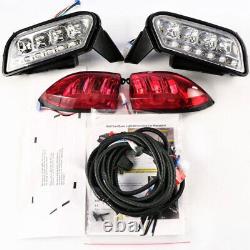 Golf Cart LED Headlights Tail Lights Kit For Club Car Tempo 18-23 Gas & Electric