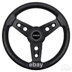 Golf Cart Lugana Black Steering Wheel with Club Car DS Hub 1984+