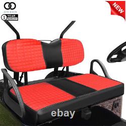 Golf Cart Padded Front + Rear Seat Cover Red Black For Club Car Precedent 04+