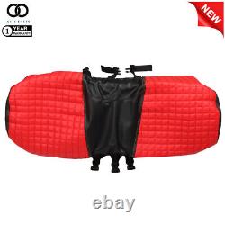 Golf Cart Padded Front + Rear Seat Cover Red Black For Club Car Precedent 04+