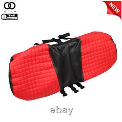 Golf Cart Padded Front + Rear Seat Cover Red Black For Club Car Precedent 04+