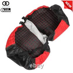 Golf Cart Padded Front + Rear Seat Cover Red Black For Club Car Precedent 04+