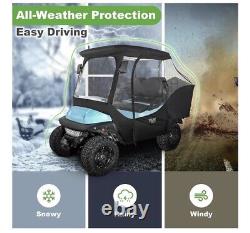 Golf Cart Rain Cover 4 Passenger Club Car Golf Cart Cover withDoors(SKUF55-B-New)