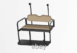 Golf Cart Rear Flip Seat Black Tan White EZ-GO TXT RXV Club Car Precedent Yamaha