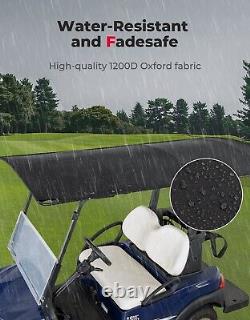Golf Cart Roof Tubular Sun Top Black for Club Car Precedent Onward Tempo 2-Seat