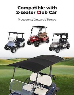 Golf Cart Roof Tubular Sun Top Black for Club Car Precedent Onward Tempo 2-Seat