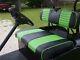 Golf Cart Seat Cover Set Front Back Lime Green Extra Padding For Club Car Ezgo