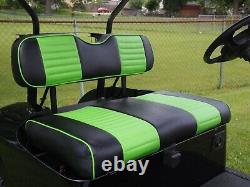 Golf Cart Seat Cover Set Front Back Lime Green Extra Padding For Club Car EZGO