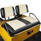 Golf Cart Seat Covers Fit Club Car Ds Pre-2000 Seat Off White And Black