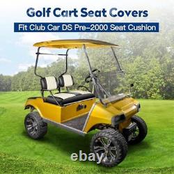 Golf Cart Seat Covers Fit Club Car DS Pre-2000 Seat Off White and Black