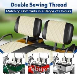 Golf Cart Seat Covers Fit Club Car DS Pre-2000 Seat Off White and Black