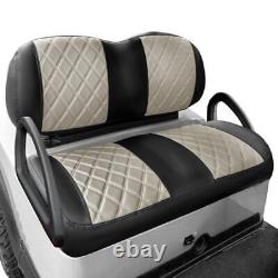 Golf Cart Seat Covers Fit Club Car Oyster Gray and Black