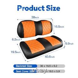 Golf Cart Seat Covers Fit Club Car Precedent/Tempo/Onward Orange and Black