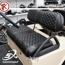 Golf Cart Seat Covers Waterproof Sun Resistant Vinyl Leather Club Car DS Black 4