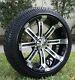 Golf Cart Wheels And Tires 215/35-12 Low Profile 12 Tempest Black With Machine