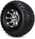 Golf Cart Wheels And Tires Combo 10 Tempest Machine/black Set Of 4