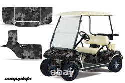 Graphics Kit Decal Sticker Wrap For Club Car Golf Cart 1983-2014 Camoplate Black
