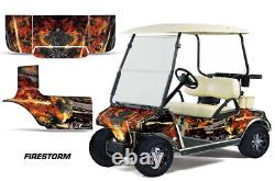 Graphics Kit Decal Sticker Wrap For Club Car Golf Cart 1983-2014 Firestorm Black