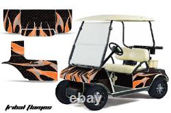 Graphics Kit Decal Sticker Wrap For Club Car Golf Cart 1983-2014 TFlames O K