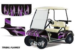 Graphics Kit Decal Sticker Wrap For Club Car Golf Cart 1983-2014 TFlames PUR K