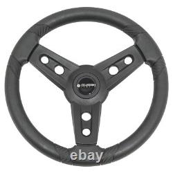 Gussi Italia Lugana Black Golf Cart Steering Wheel For Club Car Precedent