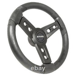 Gussi Italia Lugana Black Golf Cart Steering Wheel For Club Car Precedent