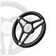 Gussi Italia Molino Brush/black Steering Wheel With Adapter Club Car Precedent