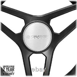Gussi Italia Molino Brush/Black Steering Wheel with Adapter Club Car Precedent