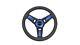 Gussi Model Black & Blue Steering Wheel For Club Car Ds Golf Carts 1982+