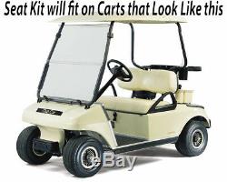Gusto Club Car DS Golf Cart Flip Folding Rear Back Seat Kit Black For 1982-Up