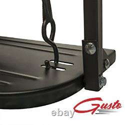 GustoT Club Car DS Golf Cart Aluminum Rear/Flip/Folding Back Seat Kit Black