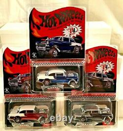 Hot Wheels 55 Chevy Bel Air Gasser 2016 Club Car RLC Black Chrome Red Blue ERROR