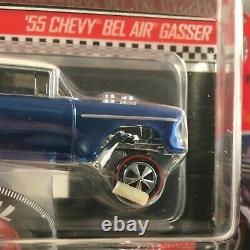 Hot Wheels 55 Chevy Bel Air Gasser 2016 Club Car RLC Black Chrome Red Blue ERROR