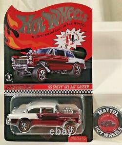 Hot Wheels 55 Chevy Bel Air Gasser 2016 Club Car RLC Black Chrome Red Blue ERROR