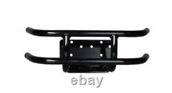 Jake's Universal Golf Cart Front Bumper Black Steel Winch Mount (See Exceptions)