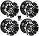 Lsi 10 Warlock Machined/black Golf Cart Wheels/rims E-z-go & Club Car