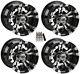 Lsi 10 Warlock Machined/black Golf Cart Wheels/rims E-z-go & Club Car