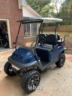 Lifted Club Car Precedent 48 Volt Golf Cart Blue / Black