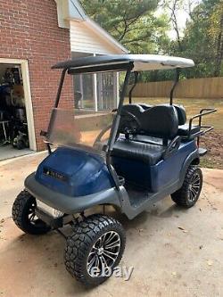 Lifted Club Car Precedent 48 Volt Golf Cart Blue / Black