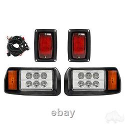 Light Kit, Black, Fits Club Car DS years 1993+, LED Factory Style, 12-48V, RHOX