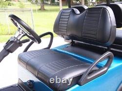 Luxury Golf Cart Seat Cover Black For Club Car Precedent/Tempo, Front Rear 4PCS