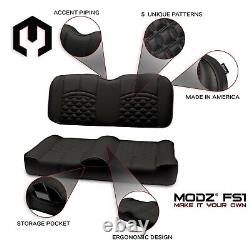 MODZ FS1 Custom Golf Cart Front Seat for Club Car Precedent 2004-Up Black