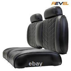 MadJax Aviator Black Front Seat Cushions, Club Car Precedent Onward Tempo Models