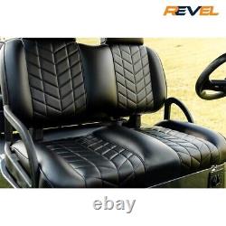 MadJax Aviator Black Front Seat Cushions, Club Car Precedent Onward Tempo Models