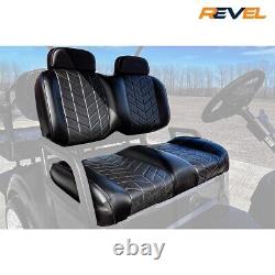 MadJax Aviator Black Front Seat Cushions, Club Car Precedent Onward Tempo Models