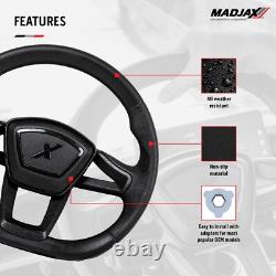 MadJax Cruise Golf Cart Steering Wheel Fits EZGO Club Car Yamaha Black