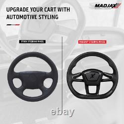 MadJax Cruise Golf Cart Steering Wheel Fits EZGO Club Car Yamaha Black